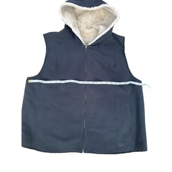 Stormy Kromer Vest Sherpa Lined Hooded Mens Size XXL Zippered Chore Vest Outdoor